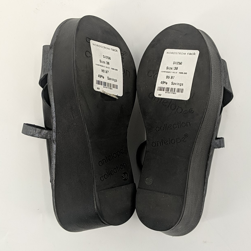 *Sold*NWT ANTELOPE Platform Shimmery Sandals - Picture 9 of 9